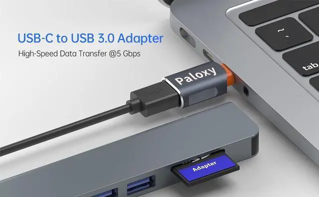 Alt view image 4 of 7 - USB C Adapter High-Speed Data Transfer USB-C to USB 3.0 Female Adapter for MacBook Pro 2020 for iPad Pro 2020 for  Notebook 9 for  XPS and More Type C Devices (2)