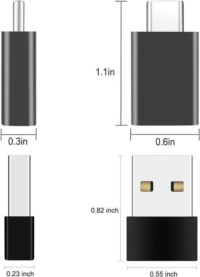 Alt view image 2 of 7 - USB C to USB+USB A to USB C Adapter MixPack 4pcs USB C to USB Adapter High-Speed Data Transfer USB-C Male to USB 3.0 Female Adapter for USB &Type C Port Series Smarts&Devices.