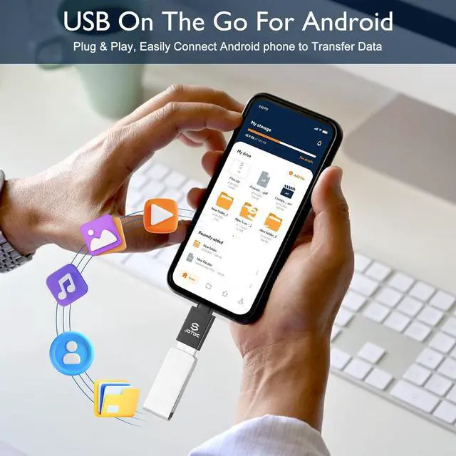 Alt view image 5 of 7 - USB-to-USB C-Adapter 2 Pack USB-C-Adapter USB-3.0-to-USB C-Male-Adapter OTG-USB C-to-USB-Female-Adapter USB toUSB C Converter Compatible with iPhone15/iPad/Android/MacBook/Thunderbolt 4/3