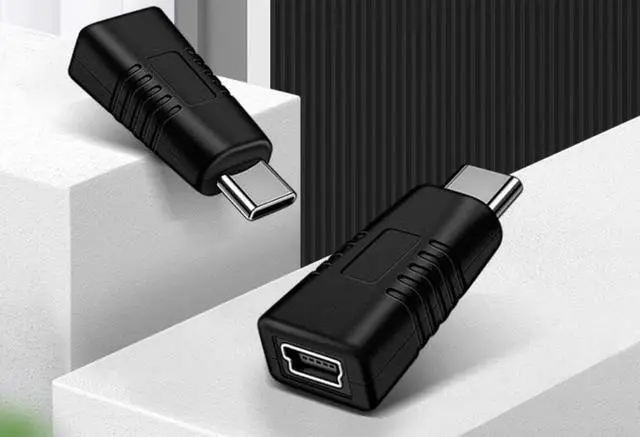 Alt view image 3 of 4 - USB C Male to Mini USB Female Adapter [2 Pack] Suitable for in Car Dashcam Camera Etc