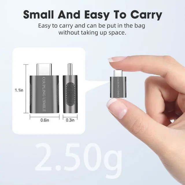 Alt view image 7 of 7 - USB C to USB Adapter [4 Pack] USB C to A Adapter | Type C to USB|10Gbps High-Speed | USB OTG Convert | Compatible with MacBook Pro/Air iPhone 15 Laptops Tablets