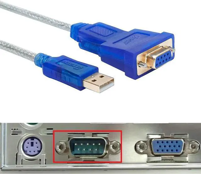 Alt view image 2 of 7 - USB to Serial Adapter 10 ft USB to RS232 DB9 Female Cable COM Port with FTDI Chipset Supports Windows 11 10 8 7 Mac Linux