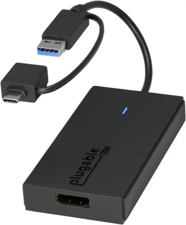 Main image of USB to DisplayPort Adapter. Connect one or More to Any Mac or Windows System to add Extra displays up to 1920x1080 60hz. USB C and A