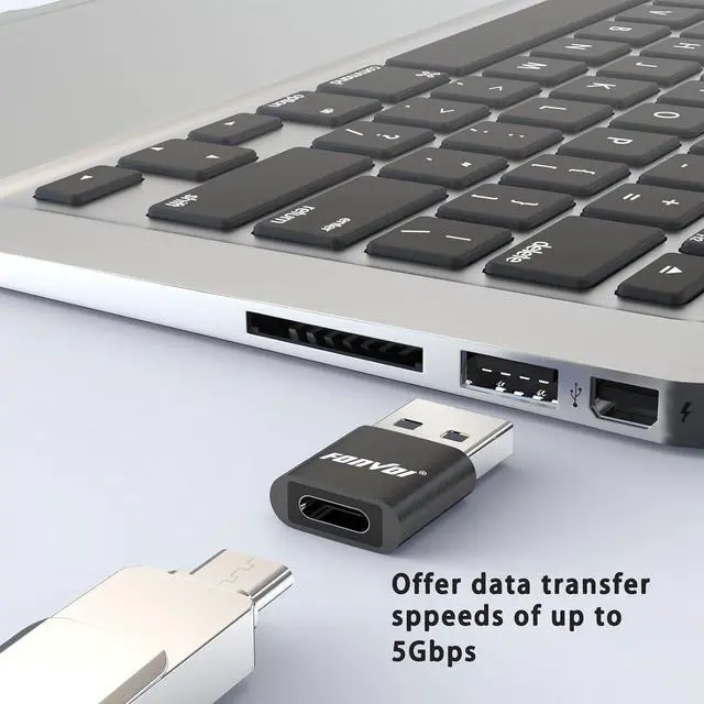 Alt view image 4 of 6 - USB to USB C Adapter 4 Pack USB C Female to A Male Charger Type C Compatible with Apple MagSafe iPhone 11 12 13 14 Pro Max  Galaxy S23 S22