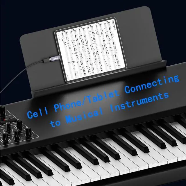 Alt view image 4 of 6 - 2 Pack USB C to USB B Adapter Type C to MIDI Convert Connector Type C Male to USB B Female Printer Adapter for Eectric Piano DAC Synthesizer DJ Controller Keyboard Printer (Straight)