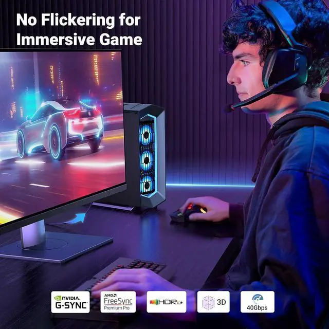 Alt view image 6 of 7 - DisplayPort Cable 2.1 [ Certified] DP2.0 40Gbps Support 16K@30Hz 8K@240Hz 4K@240Hz HDR HDCP DSC 1.2a Braided Display Port Cable Cord Compatible FreeSync G-Sync Video Card Monitor 6.6FT