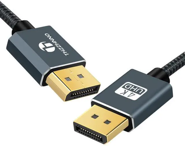 Alt view image 7 of 7 - DisplayPort Cable 3.3FT Certified DP 1.2 Gold-Plated 4K@60Hz 2K@165/144Hz Laptop PC Gaming Monitor