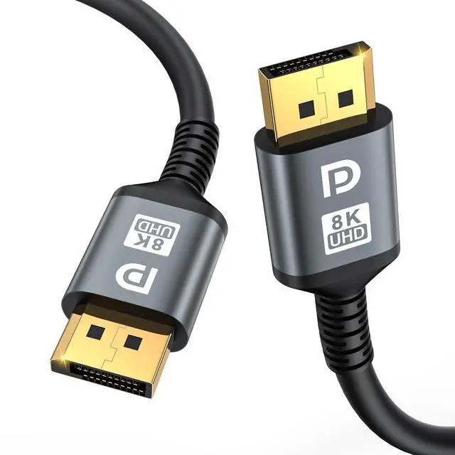 Main image of 16K DisplayPort Cable 2.1 20 FT DP Cable[16K@60Hz 8K@120Hz 4K@240Hz 40Gbps] High Speed Gold-Plated DP to DP Cable for Gaming Monitor HDR/HDCP/FreeSync/G-Sync Monitor 4090 7900XTX