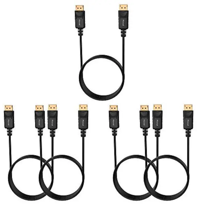 Main image of 4K DisplayPort to DisplayPort Cable 6 Feet 5 Pack Gold-Plated High Speed Display Port DP Cable 1.2 (4K@60Hz 2K@144Hz) for Computer Desktop Laptop PC Monitor Projector & More
