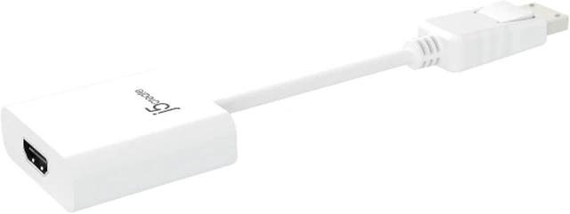 Alt view image 2 of 4 - J5 Create Jda154 Display Port to HDMI Adapter Cable White