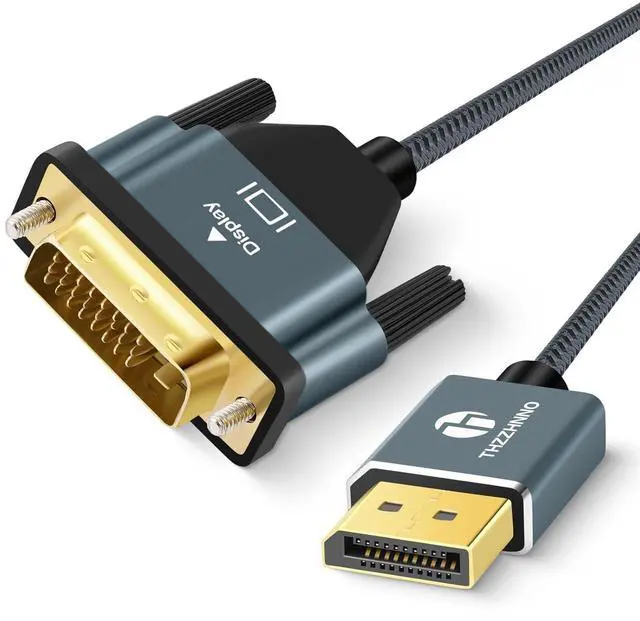 Main image of DisplayPort to DVI Cable 10FT, Gold-Plated Display Port to DVI-D Adapter Cable 1080P@60Hz Cord for Computer, Desktop, Laptop, PC, Monitor, Projector