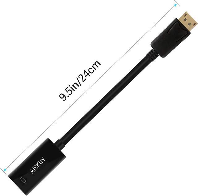 Alt view image 6 of 6 - Displayport to HDMI Adapter 4k Display Port (DP) Male to HDMI Female Converter Compatible for Desktop Computer   HP Surface iMac