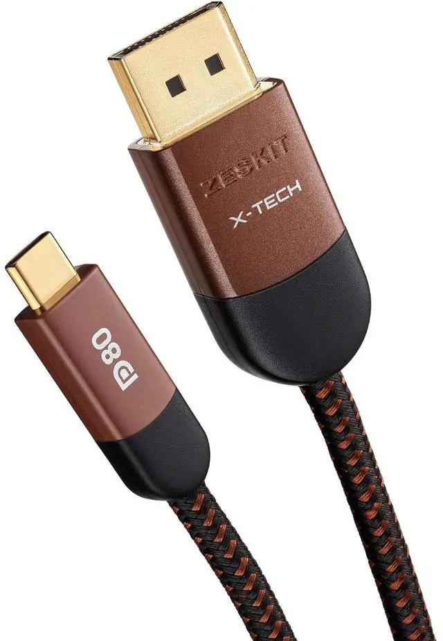Main image of X-Tech 80Gbps 16K Bi-Directional Certified USB-C to Displayport 2.1 Cable, DP2.1 DP80 (3ft/1m)