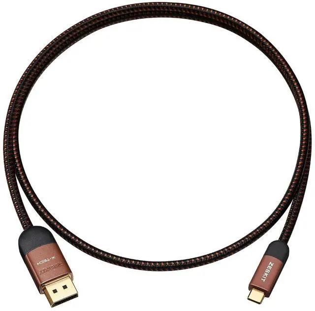 Alt view image 6 of 7 - X-Tech 80Gbps 16K Bi-Directional Certified USB-C to Displayport 2.1 Cable, DP2.1 DP80 (3ft/1m)