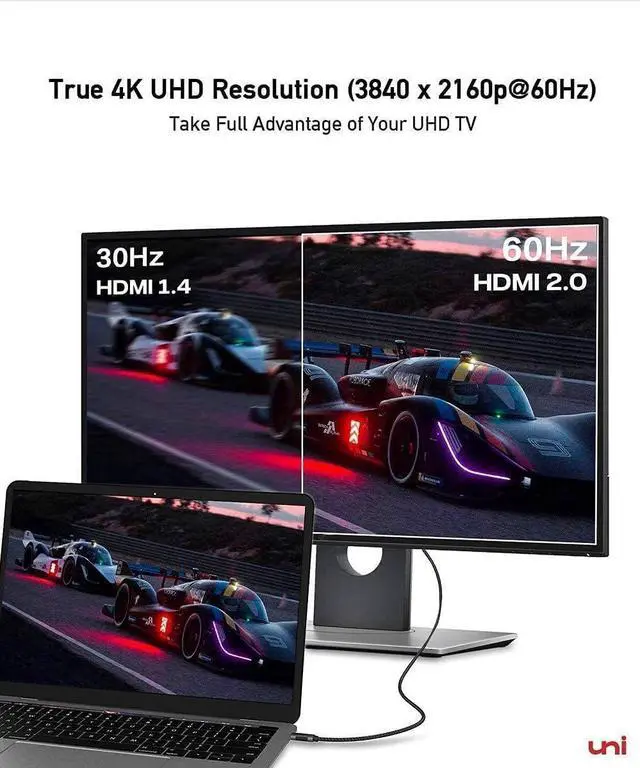 Alt view image 7 of 7 - USB C to HDMI Cable for Home Office 6ft (4K@60Hz) USB Type C to HDMI Cable Thunderbolt 4/3 Compatible with iPhone 15 Pro/Max MacBook Pro/Air 2023 iPad Pro Surface Book 2 Galaxy S23