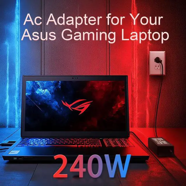 Alt view image 5 of 7 - 240W Ac Adapter for  Rog Zephyrus G14 GA401IV G15 GA502IV Fit for  Tuf Gaming Laptop Charger Tuf F15 A15 F16 A16-180W for  Zephyrus G14-for  Tuf A15 FA506IU F15 FX506LH