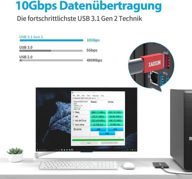 Alt view image 2 of 7 - [10Gbps] USB C Female to USB Male Adapter (2-Pack) 3.1 USB A to USB C Adapter One-Sided SuperSpeed Data Sync & 100W Fast Charging For iphone 15 Plus Pro Max Laptop Charger Quest Link etc.