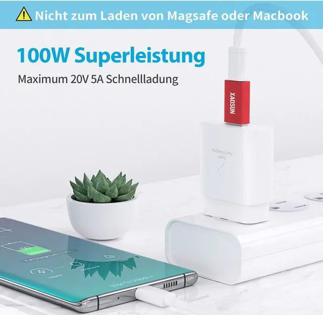 Alt view image 3 of 7 - [10Gbps] USB C Female to USB Male Adapter (2-Pack) 3.1 USB A to USB C Adapter One-Sided SuperSpeed Data Sync & 100W Fast Charging For iphone 15 Plus Pro Max Laptop Charger Quest Link etc.