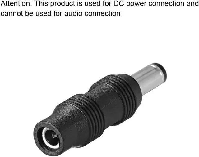 Alt view image 3 of 3 - 5pcs DC Power Connector Adapter 5.5mm x 2.1mm Male Plug to 3.5mm x 1.35mm Female Jack Converter for Laptop CCTV Camera Strip Lighting Black