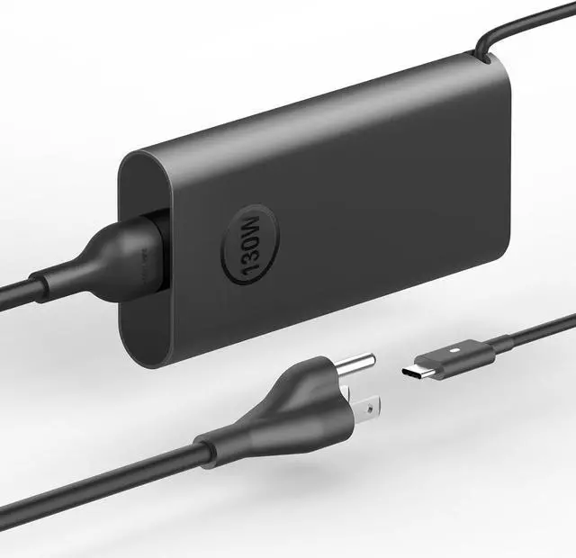 Main image of 130W USB C Laptop Charger for  XPS 15 2-in-1 9575 9500 XPS 17 9700 Precision 5530 2-in-1 5550 5750 3660 3551 Latitude 7410 7310 7210 9410 9510 5420 5520 Type C Power Adapter