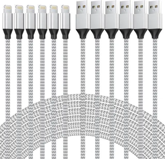 Main image of iPhone Charger [Apple MFi Certified] 6 Pack Fast Charging USB Lightning Cable (3/3/6/6/6/10 ft) Phone Chargers Cord for 14 Pro/13 mini/13/12/11 Pro MAX/XR/XS/8/7/Plus/6S/SE/iPad