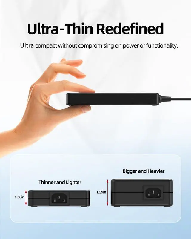 Alt view image 3 of 7 - 240W Charger (UL Safety Certified) Fit for  Alienware Laptop M15 R3 R4 R7 R6 R5 M17 R5 R3 R4 15 R3 R2 17 R3 G7 G5 G3 M17X M14X X15 X17 X16 M16 Gaming Laptop Power Cord AC Adapter