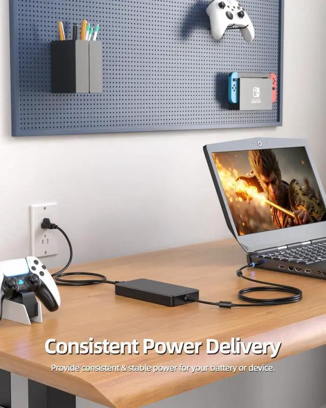 Alt view image 7 of 7 - 240W Charger (UL Safety Certified) Fit for  Alienware Laptop M15 R3 R4 R7 R6 R5 M17 R5 R3 R4 15 R3 R2 17 R3 G7 G5 G3 M17X M14X X15 X17 X16 M16 Gaming Laptop Power Cord AC Adapter