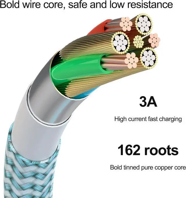 Alt view image 2 of 7 - 6Pack [MFi Certified] for iPhone Charger 3/3/6/6/6/9 FT Long Lightning Cable Fast USB Charging High Speed Data Cord Compatible iPhone 14 13 12 11 Pro Max XR XS X 8 7 6 Plus SE - Pastel Cute Colors