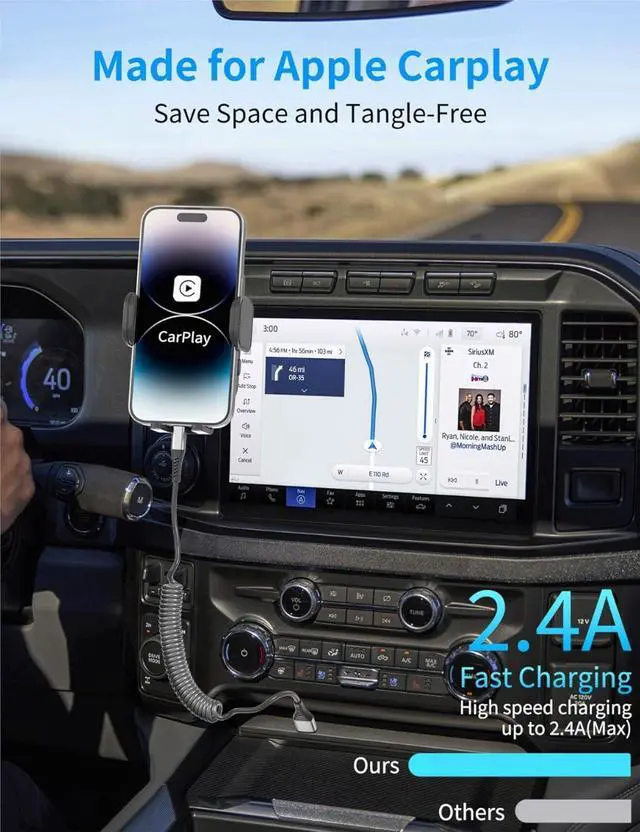 Alt view image 2 of 7 - Coiled Lightning Cable for Car 2Pack Retractable iPhone Charger Cable Fast Charging [MFi Certified] Short Apple CarPlay USB to Lightning Cord for iPhone 14 13 12 11 Pro Max Mini XR XS 8 SE iPad