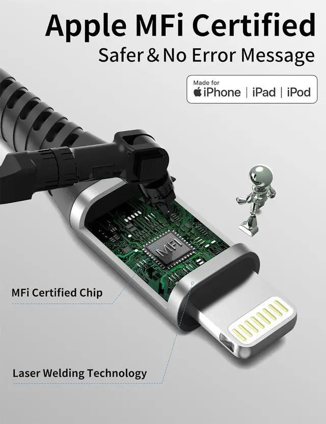 Alt view image 5 of 7 - Coiled Lightning Cable for Car 2Pack Retractable iPhone Charger Cable Fast Charging [MFi Certified] Short Apple CarPlay USB to Lightning Cord for iPhone 14 13 12 11 Pro Max Mini XR XS 8 SE iPad