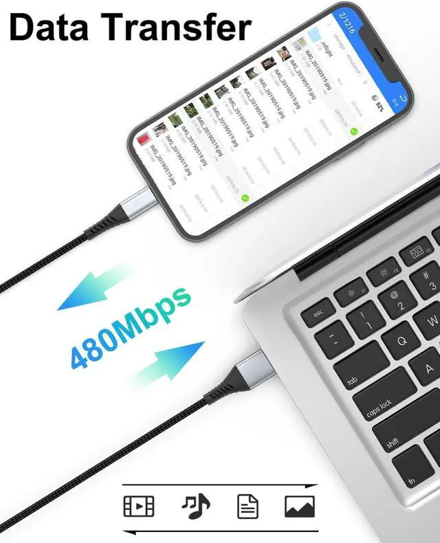 Alt view image 5 of 7 - 2 FT Lightning Cable [3Pack] Braided iPhone Charger Cord for Car 2 Foot Short USB to Lightning Cable for iPhone 14 13 12 11 Pro Max Mini 10 8 7 Plus XR XS SE/AirPods  MFi Certified