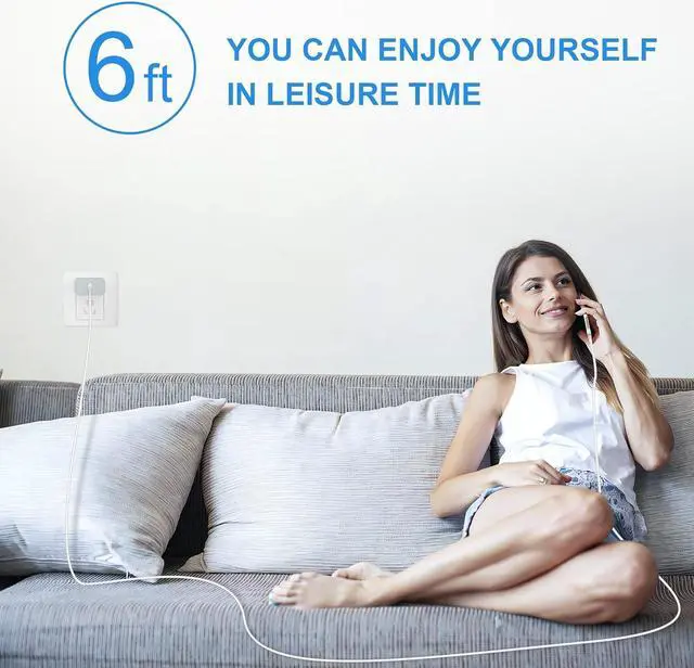 Alt view image 7 of 7 - for iPhone Charger Fast Charging 3Pack USB-C Wall Charger Block with 6FT USB C to Lightning Cables Compatible for iPhone 14/14 Pro/14Pro Max/13/12/11/Xs Max Type C Charge