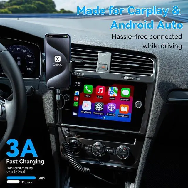 Alt view image 2 of 7 - Coiled Lightning Cable [2Pack 4FT] 4 in 1 Multi Charging Cable 60W Fast Charging Retractable Charger Cord for iPhone 17/16/15/14/13/12/11 Pro Max/XS MAX/XR/XS/X/8/7/6 Plus/iPad/AirPods/MacBook/CarPlay