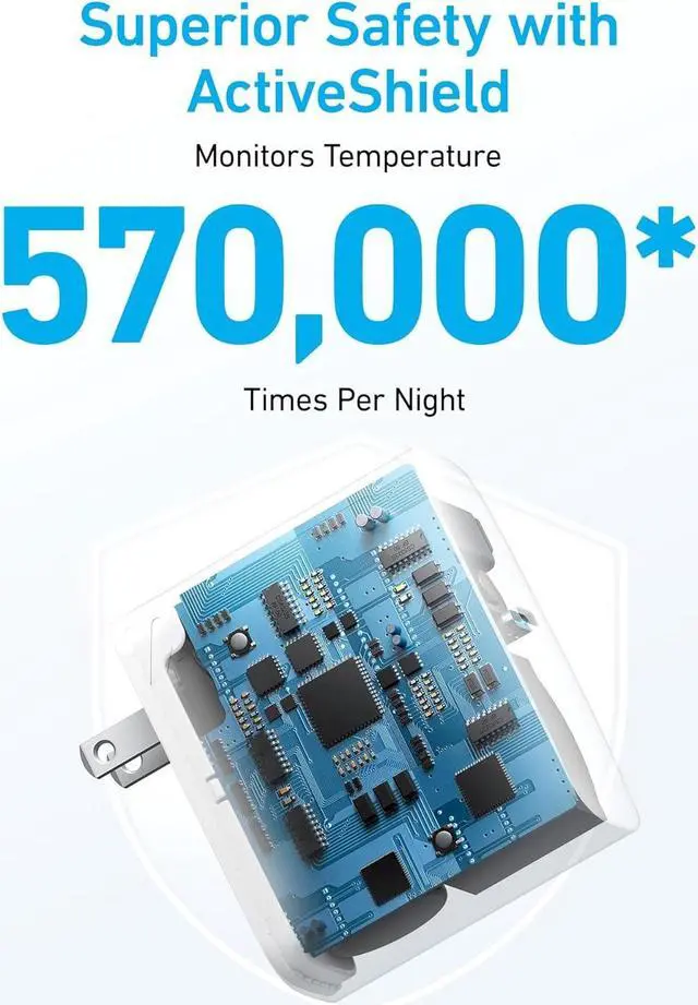 Alt view image 7 of 7 - Mac Book Pro Charger 100W USB C Charger Compact and Foldable Fast Charger for MacBook Air  Galaxy iPad Pro and All USB C Devices 5 ft USB C to USB C Cable Included