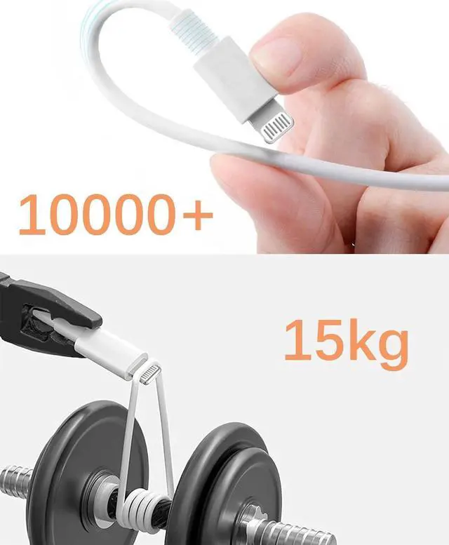 Alt view image 2 of 7 - Apple MFi Certified iPhone Charger Cord 3ft Lightning Cable Fast Charging High Speed Data Sync USB Cable Compatible with iPhone 13/12/11 Pro Max/XS MAX/XR/XS/X/8/7/Plus/6S iPad AirPods