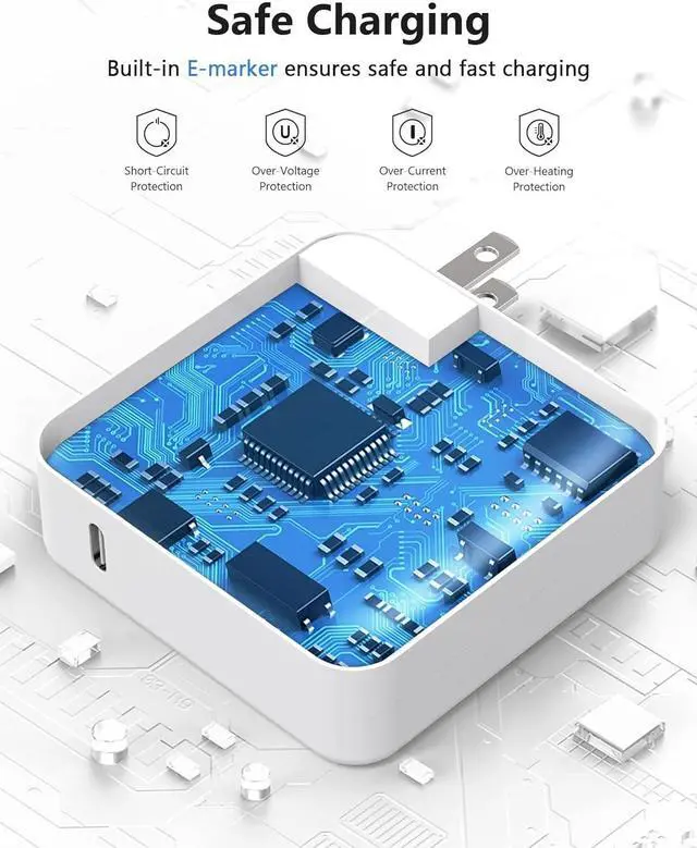 Alt view image 5 of 7 - ?MacBook Pro Charger 100W USB C Charger Compatible with MacBook Pro 16 15 14 13 Inch 2023 2022 2021 MacBook Air 13 13.6 15 Inch PD Fast Charging Work with 96W 87W 61W MacBook Charger Type C Charger