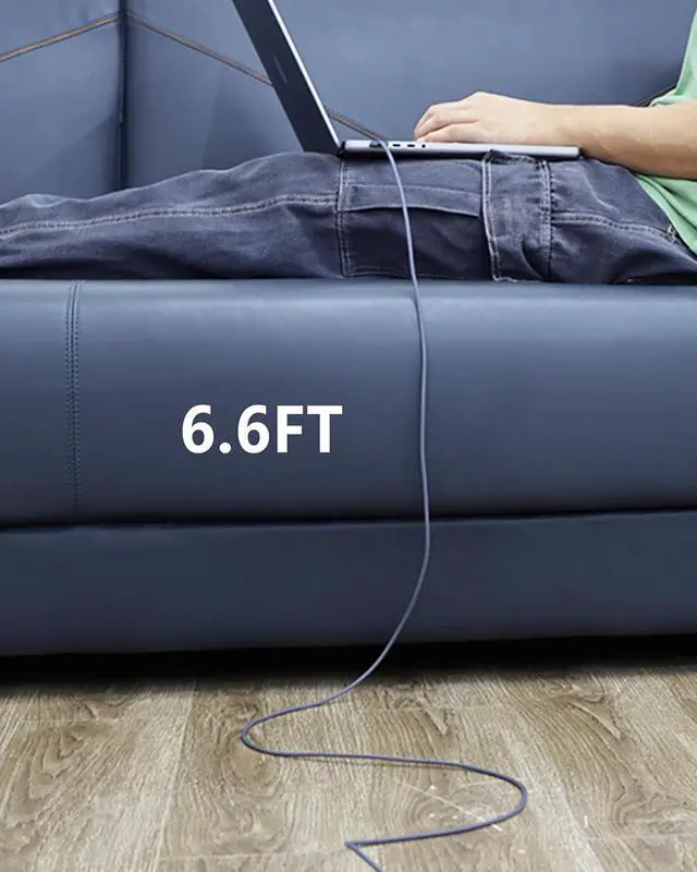 Alt view image 4 of 7 - USB-C to Magnetic 3 Fast Charging Cable (2 m/6.6 ft) USB C Cable Compatible with MacBook Air (15/13 M3 2024 15 M2 2023 13 M2 2022) MacBook Pro (16/14 2023/2021) Midnight Blue