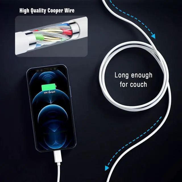 Alt view image 3 of 7 - Coiled Multi Charging Cable - USB C Lightning Micro USB 5 in 1 Compatible  Carplay & Android Auto [MFi & PD 60W & Data Sync] for iPhone 16 15 14 13 Android  Laptop