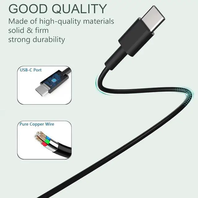 Alt view image 3 of 7 - 65W USB C Charger for LG Gram 17 16 15 14 Series 17Z90Q 16T90Q 17Z90P 16Z90P 17Z90ST 16T90P 17Z95P 17Z90R 17Z90S 2-in-1 Lightweight Power AC Adapter