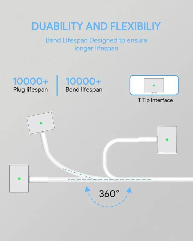 Alt view image 5 of 7 - Replacement Mac Book Pro Charger 85W T-Tip Mac Charger Compatible with Mac Book Pro 17/15/13 Inch and Mac Book Air 15/13 Inch Between 2012-2017