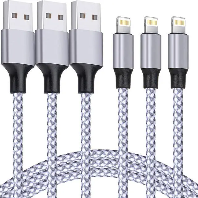Main image of iPhone Charger Cable 6FT [Apple MFi Certified] 3Pack USB-A to Lightning Fast Charger for Apple iPhone iPad 20 000 Bend Lifespan with iPhone 14/13/12/11 Pro Max/XS MAX/XR/XS/X/8/7/Plus/6S/6/SE/5S/iPad