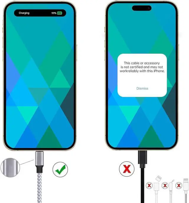 Alt view image 3 of 7 - iPhone Charger Cable 6FT [Apple MFi Certified] 3Pack USB-A to Lightning Fast Charger for Apple iPhone iPad 20 000 Bend Lifespan with iPhone 14/13/12/11 Pro Max/XS MAX/XR/XS/X/8/7/Plus/6S/6/SE/5S/iPad