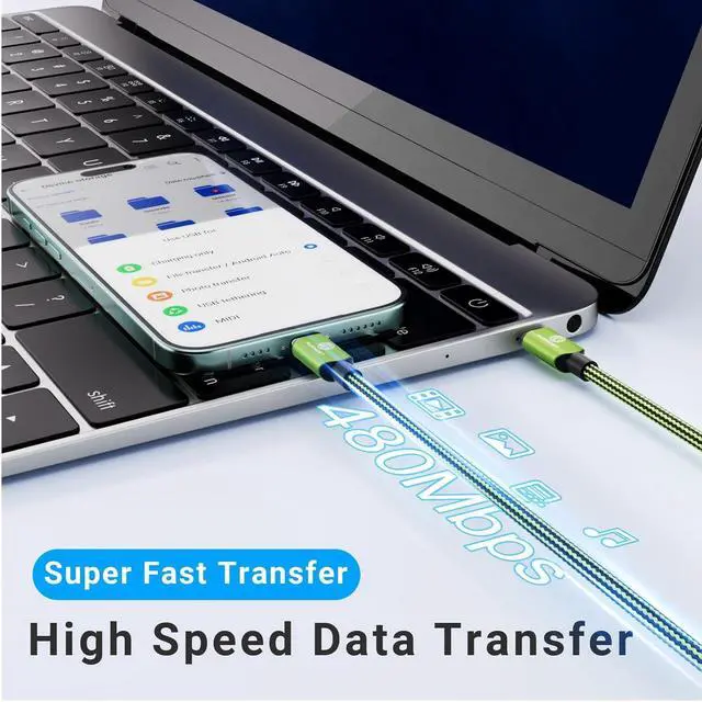 Alt view image 4 of 7 - USB C Cable 4 Pack 10FT USB C to USB C Cable Type C Cable Fast Charging USB C Charger Cable Compatible with iPhone 16 15 Pro/Pro Max/Plus for  Galaxy Series MacBook and More