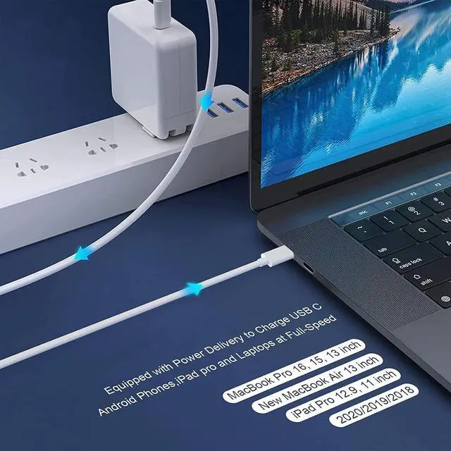 Alt view image 6 of 7 - Mac Book Pro Charger - 118W 96W USB C Charger Fast Charger for MacBook pro/Air ipad Pro M1 M2 Laptop and All USB C Device Include Charge Cable