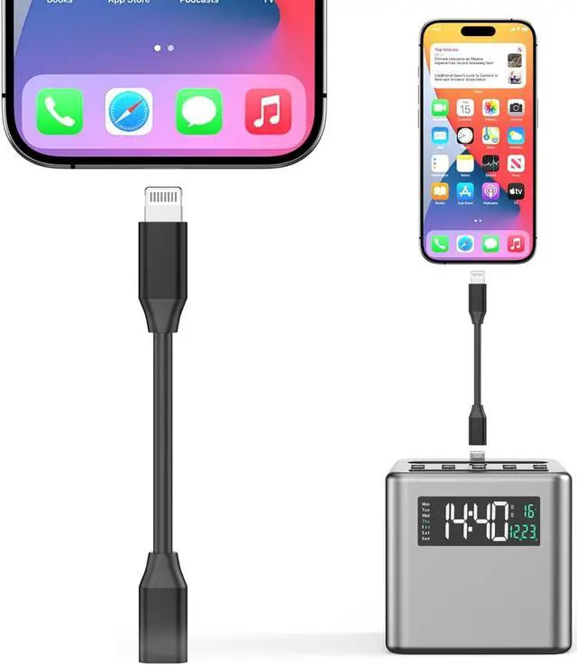 Alt view image 7 of 7 - iPhone Charger Extender Cable 1Ft [Apple MFi Certified] Lightning Male to Female Charge Cord Fast Charging Sync Data Cable Compatibility for iPhone 14 13 13 Pro Max 12 11 8 7 6 Connector Dongle Black