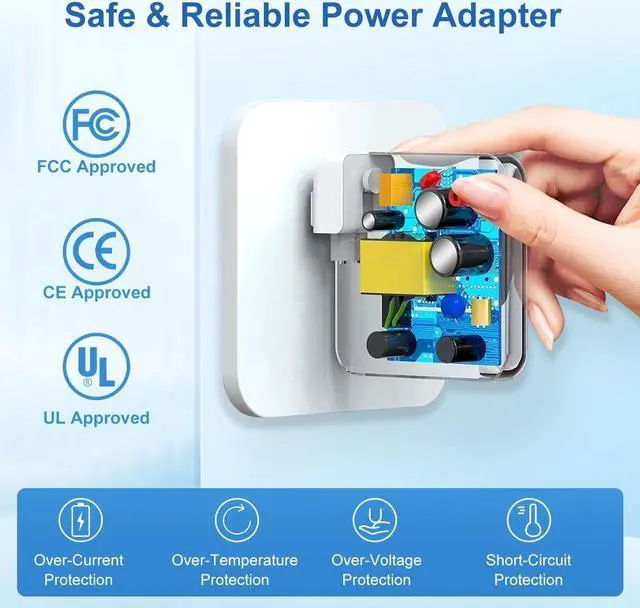Alt view image 3 of 6 - Charger for Mac Book Pro 16 14 Inch/Mac Book Air 15 13 Inch M3/M2/M1 from 2024 2023 2022 2021 96W 70W USB-C to Mag 3 Power Adapter Include 6.6ft 5A USB-C to Mag 3 Cable
