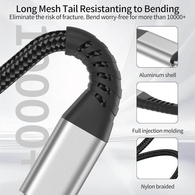 Alt view image 4 of 7 - 6 inch USB C to Lightning Cable Short 3-Pack Braided Type C iPhone Cable PD Fast Charging MFi Certified 0.5ft iPhone Charging Cable for Apple iPhone 14 13 12 11 Pro Max Xs Plus iPad Air Mini Black
