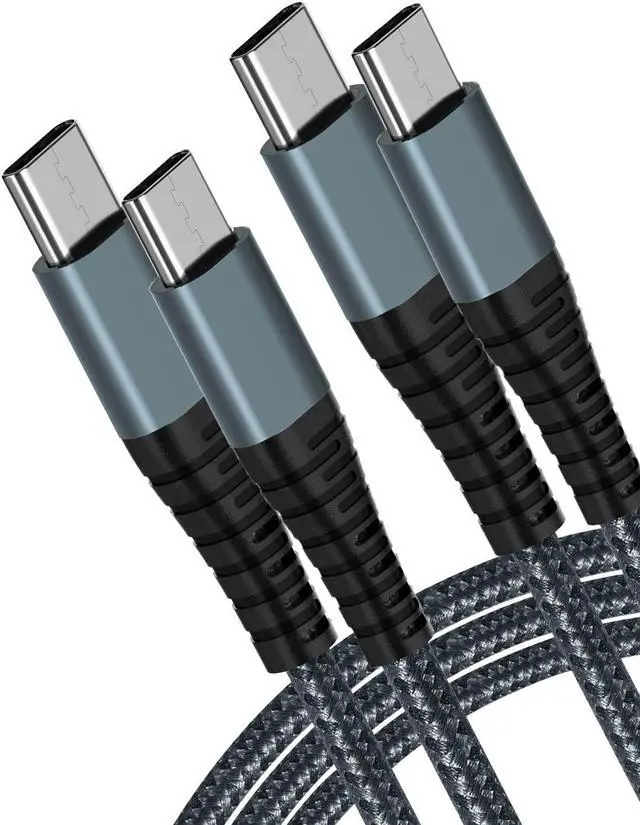 Main image of 100W USB C to USB C Cable 2pcs 6ft Fast Charger Cable Nylon Braided USB C Cord for iPhone 15/Pro/Pro Max/Plus/MacBook/Air/Pro/Mac Studio/Mini/iPad Pro/Air/Mini/Watch/ Galaxy/Tablets/Laptops