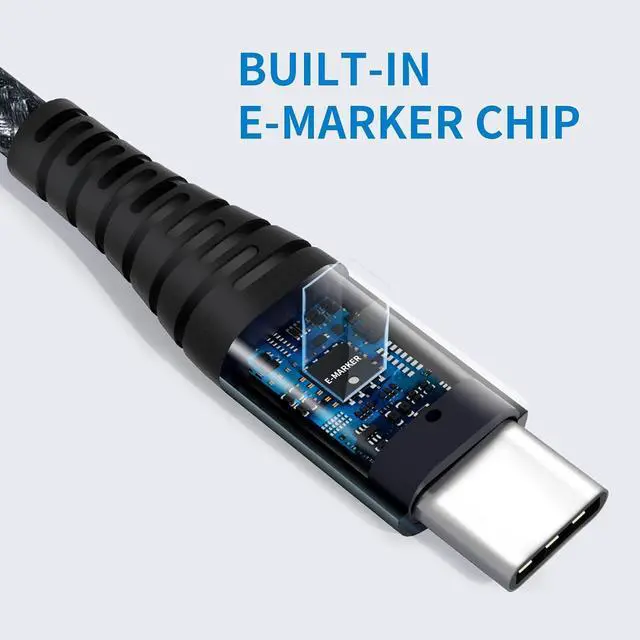 Alt view image 3 of 7 - 100W USB C to USB C Cable 2pcs 6ft Fast Charger Cable Nylon Braided USB C Cord for iPhone 15/Pro/Pro Max/Plus/MacBook/Air/Pro/Mac Studio/Mini/iPad Pro/Air/Mini/Watch/ Galaxy/Tablets/Laptops