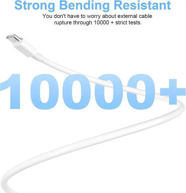 Alt view image 6 of 7 - USB C to USB C Charging Cable for Apple 2Pack 10ft Long Type C to C Fast Charger Cord for iPhone 15/16 15/16 Pro 15/16 Plus 15/16 Pro Max for MacBook Pro/Air for IPad Air 4/5/Mini 6/Pro 12.9/11 60W